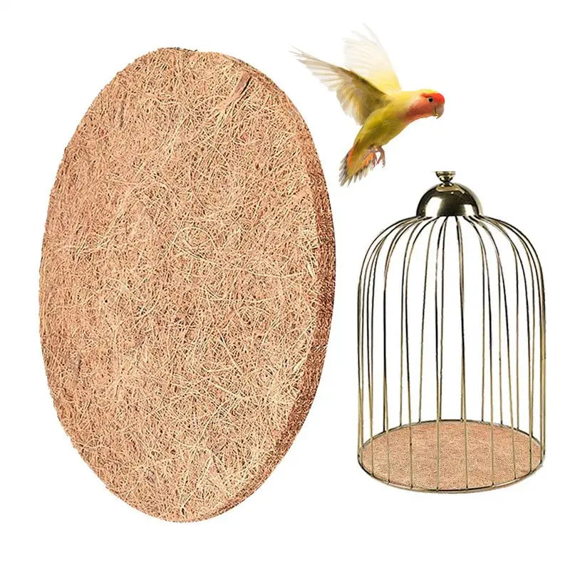 Bird Nesting Pads Pigeon Nest with Brown Cushion Coconut Fiber Bird Cage Box Liners Durable Mats House Coir Pet Supplies