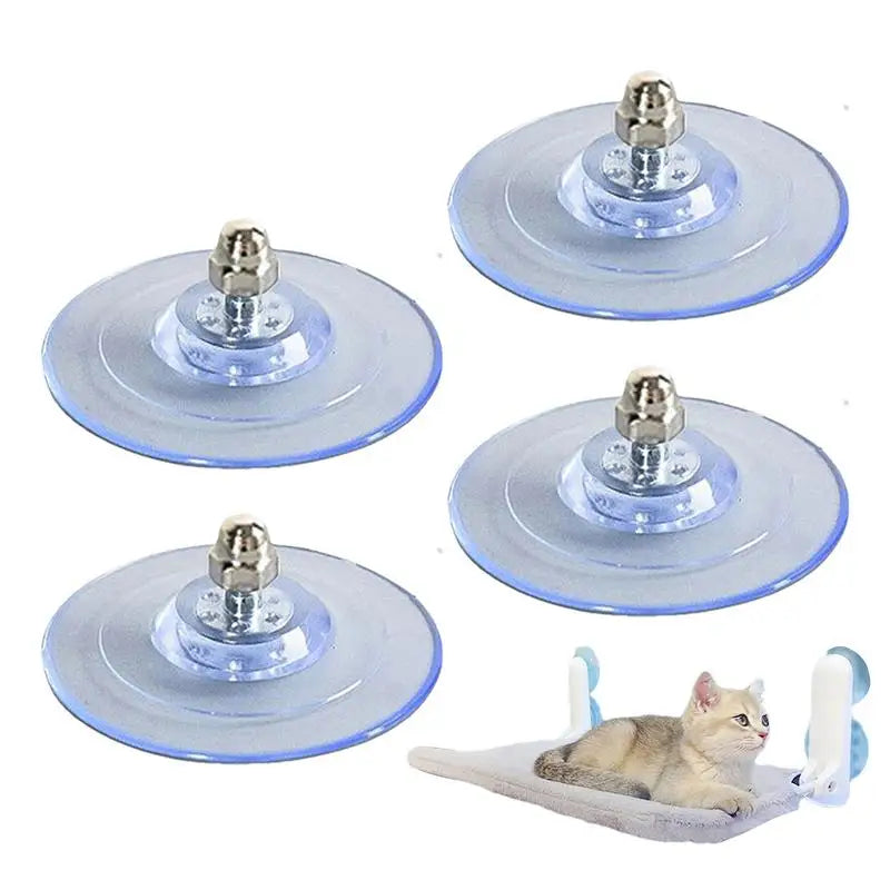 New Suction Cup Cat Hammock Foldable Cat Window Perch with 4 Strong Suction Cups Cat Sunbathing Glass Hanging Suction Cup